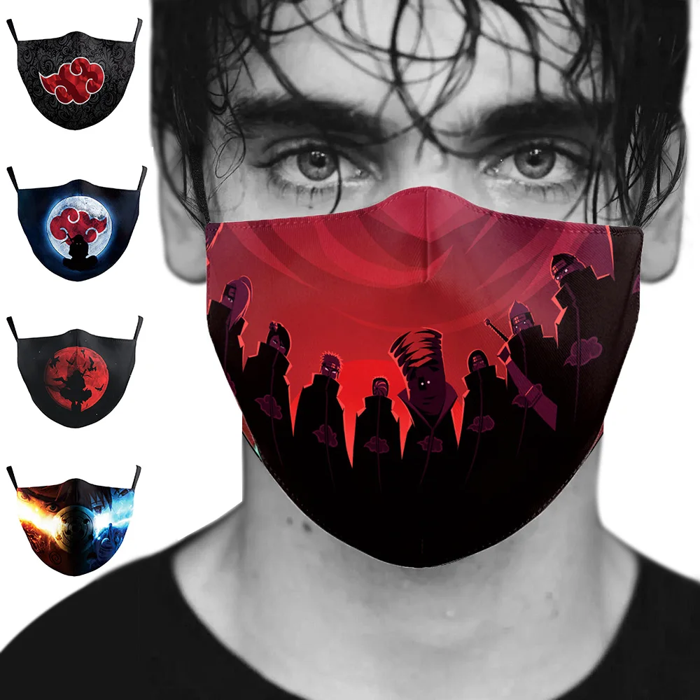 Короткая футболка с героями из японского аниме рот маски производства компании