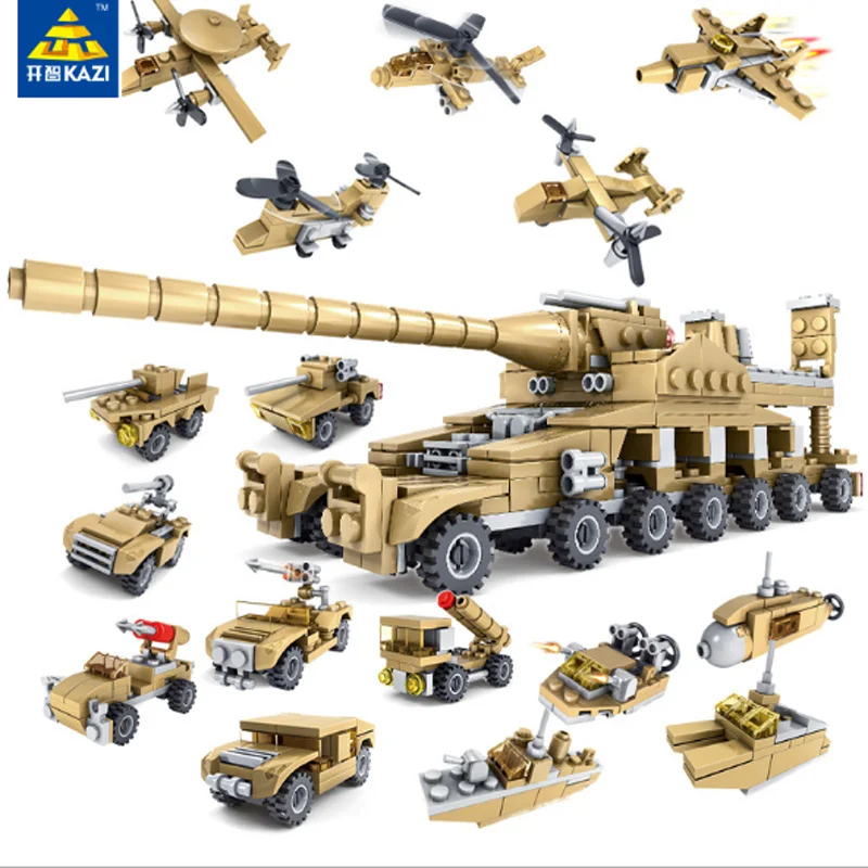 1061 шт. военные строительные блоки железная Империя танк LegoINGs наборы оружие война
