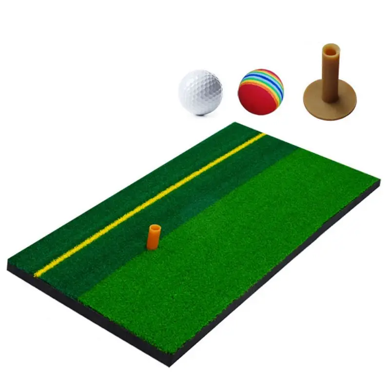 

New Golf Exercise Mat Training Hitting Grass Pad with Ball Backyard Indoor Practice Aids Rubber Tee Holder Fitness Supplies