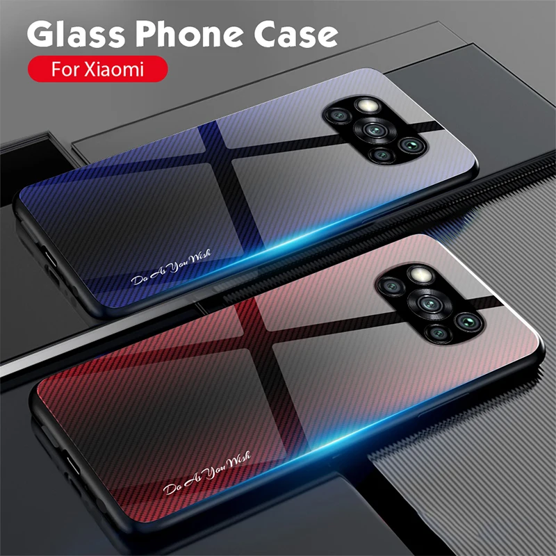 

9H Glass TPU Soft Phone Case For Xiaomi Redmi POCO X3 NFC Note 9 9S 8 8T 7 9A 9C 10 CC9 Ultra Pro Lite 360 Full Back Cover Coque