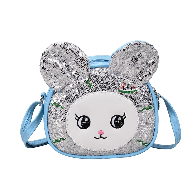 2021 New Pu Sequin Children's Cartoon Cute And Girls Shoulder Princess Zero Wallet Handbag Tote Messenger Bag sac