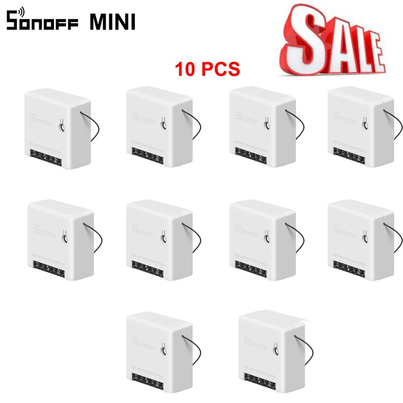 Мини-переключатель SONOFF с Wi-Fi двухсторонний умный переключатель маленький корпус