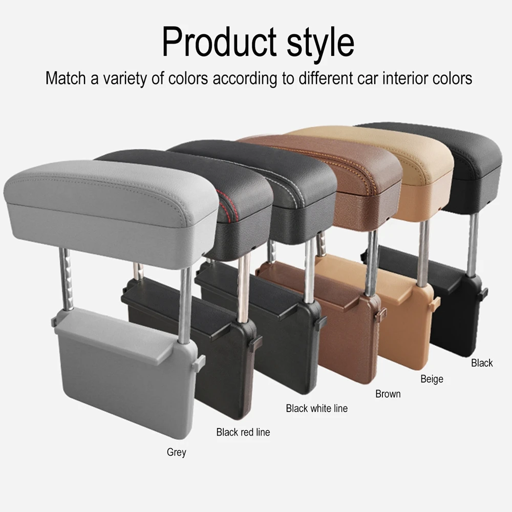 

Car Armrest Box Elbow Universal Support Adjustable Car Center Console Arm Rest Car Styling Auto Seat Gap Organizer Arm Rest Box