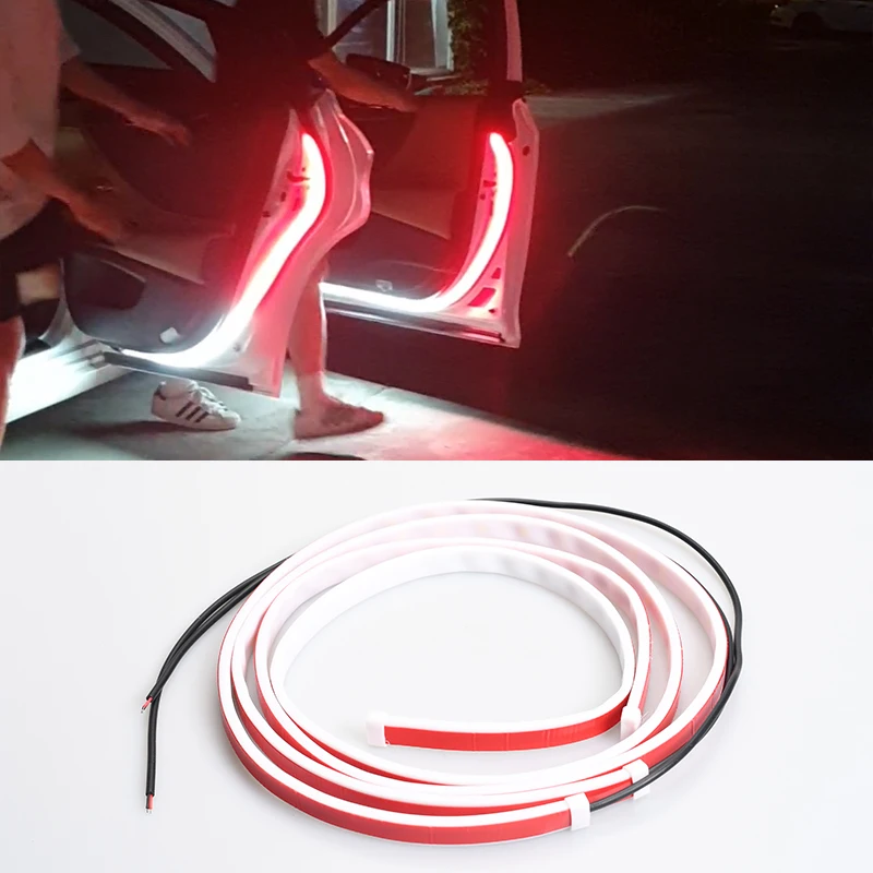 

Automotive Car Door Decorative Warning Light Non Refitting Atmosphere Anti Rear End Anti Collision Led Induction Lamp 12V Strip