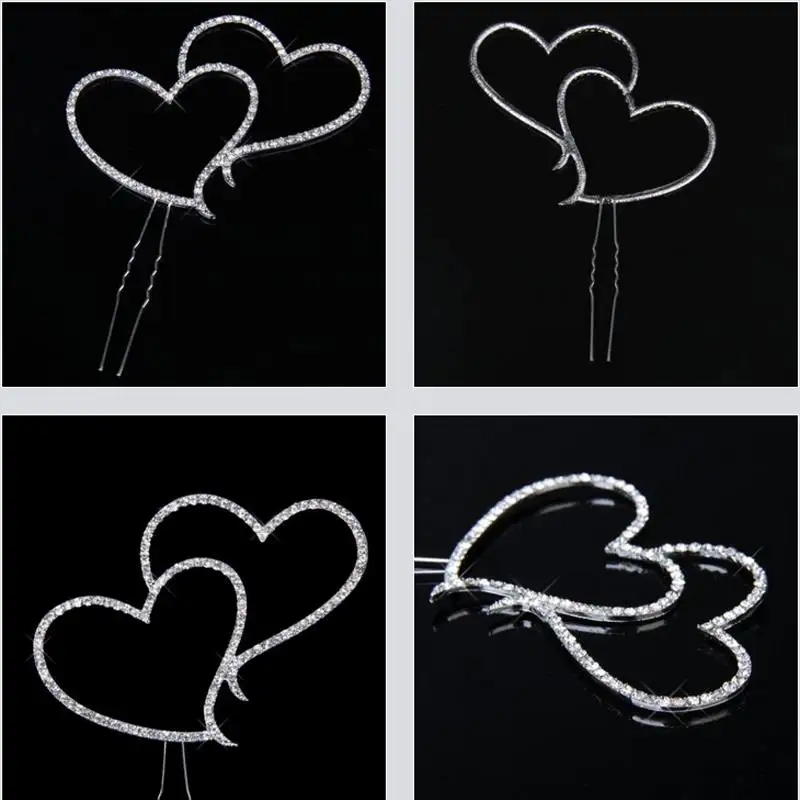 Горячая Распродажа Серебряное акриловое сердце коллекция торт Топпер десерт