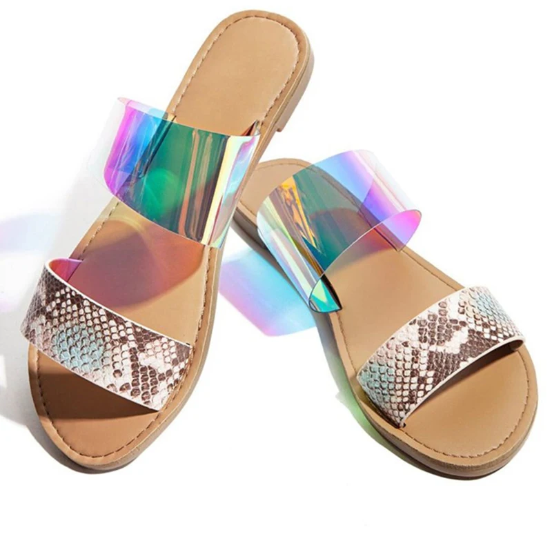 2020 летние Для женщин ярко-желтого цвета Туфли без каблуков тапочки и леопардовым