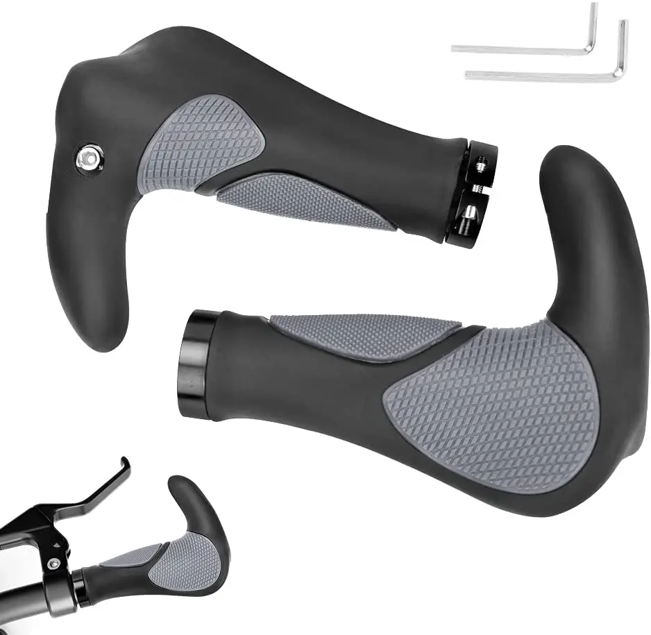 

Bicycle Handlebar Grips Double Lock Bicycle Grip Bicycle Lock Grip Bicycle Grip Shock Resistance Rubber, Gecko Bionic Palm Print