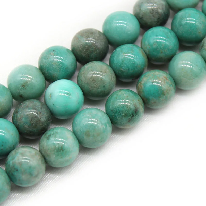 

Natural Stone Green Turquoise Agates Round Loose Spacer Beads Strand 15Inch For Jewelry DIY Making Necklace Bracelet 6/8/10MM