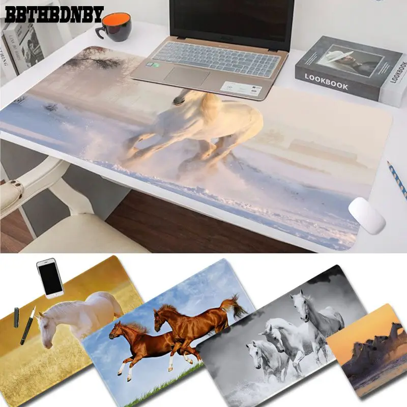 

FHNBLJ Running Horse Animal Simple Design Mouse Pad INS Tide Large Game Size for Deak Mat for overwatch/cs go/world of warcraft
