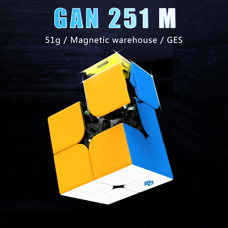 

Original GAN251 M 2x2x2 Magnetic Speed Cube Professtional Stickerless Magnets Puzzle Cube Magico2x2 Educational Toys For Kid