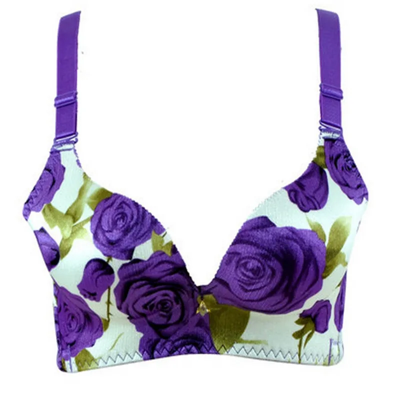 

Backstrom Womens Underwear Intimates No Rims Top Bra Close Furu One-Piece Seamless Girly Sexy Rose Print Adjustable Underwear