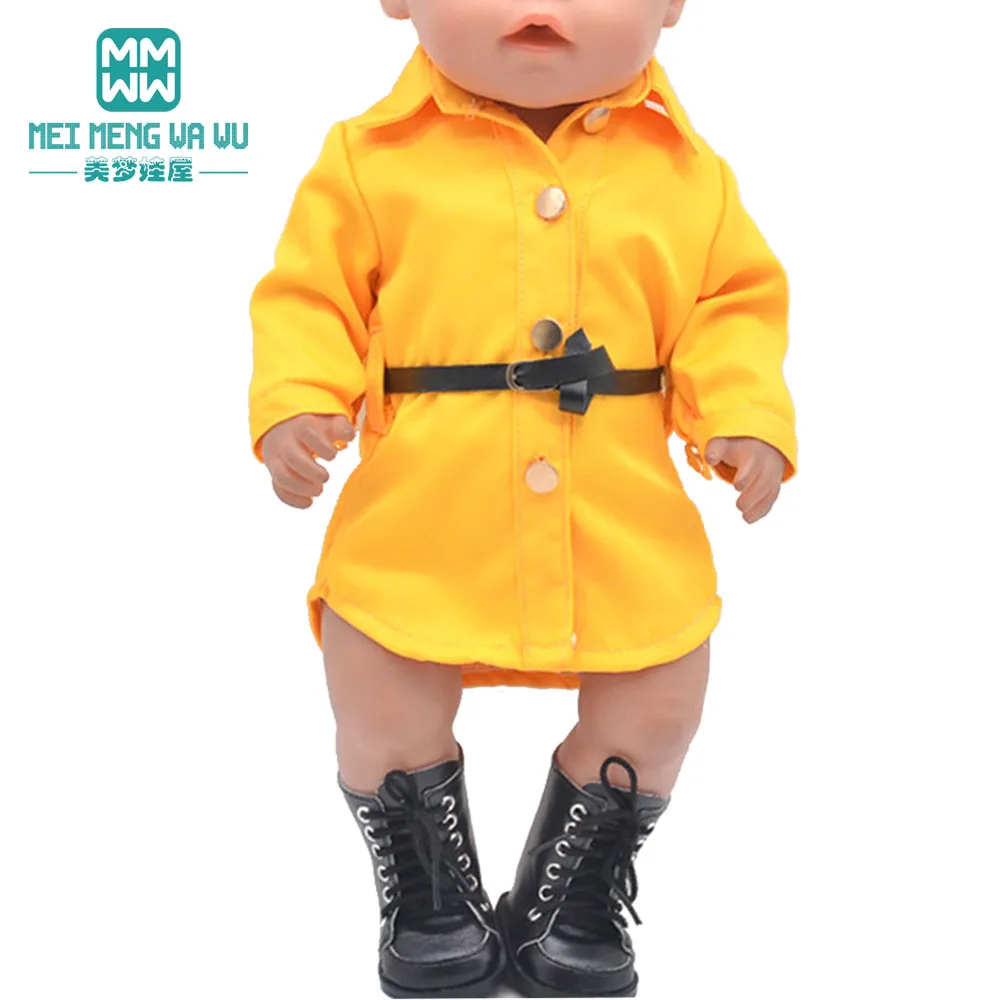 43cm Doll clothes baby toy new born doll and American Fashion shirts trench coats fur collar | Игрушки и хобби