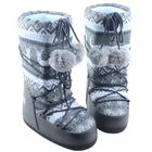 Женские ботинки с мехом, повседневные, с космическим оленем, 2020