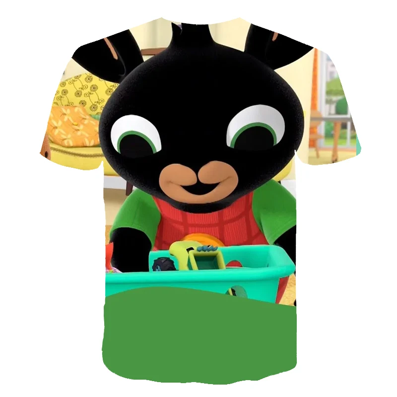 

2021 Summer New Kids Cute Rabbit Bing Series t shirt 3D Printing Animal T-shirt For Boys Girls O-Neck Short Sleeve Casual Tops