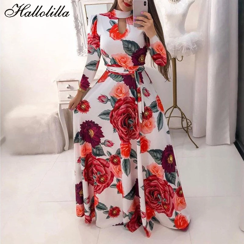 Женское длинное платье в богемном стиле элегантное Праздничное Платье макси с