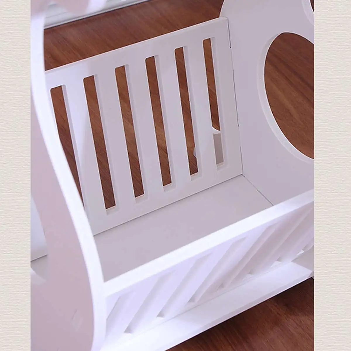 

Mini PVC Plastic Oval Coffee Tea Table Home Living Room Storage Rack Bedside