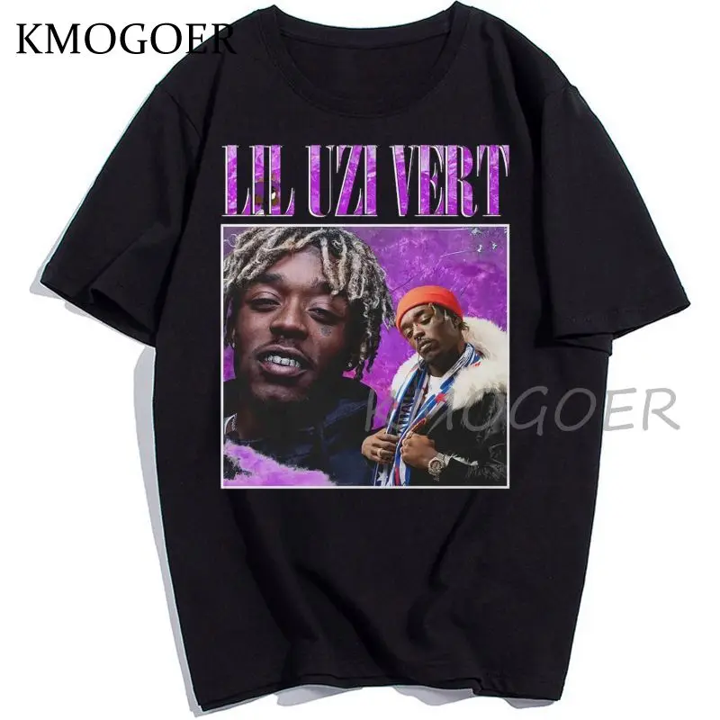 

2021 Fashion Lil Uzi Vert T-Shirt Hiphop Rapper Singer Lil Uzi Vert Black Graphic Tee Short Sleeve Hipsters Mens Tops Street