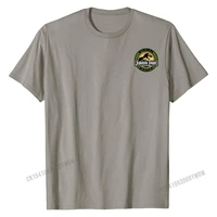 jurassic park staff logo pocket patch graphic t shirt hot sale men t shirts cotton tees printed