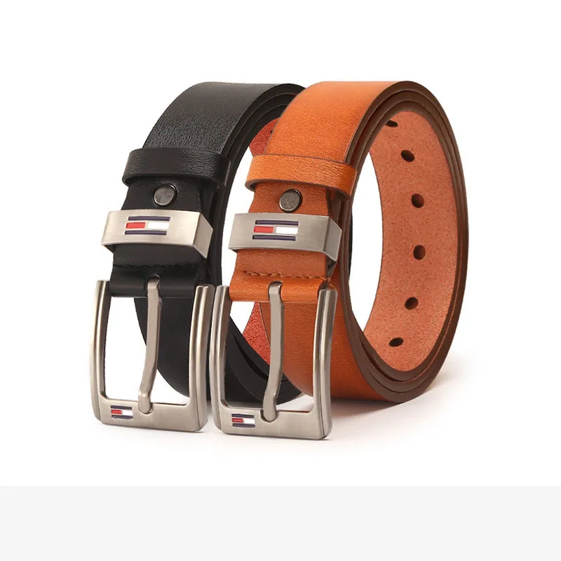 

Мужской кожаный ремень с пряжкой в стиле ретро