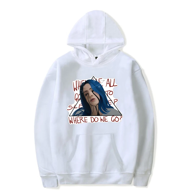 Зимний толстый свитер с капюшоном для женщин Poleron 2019 Billie Eilish Ulzzang длинным рукавом