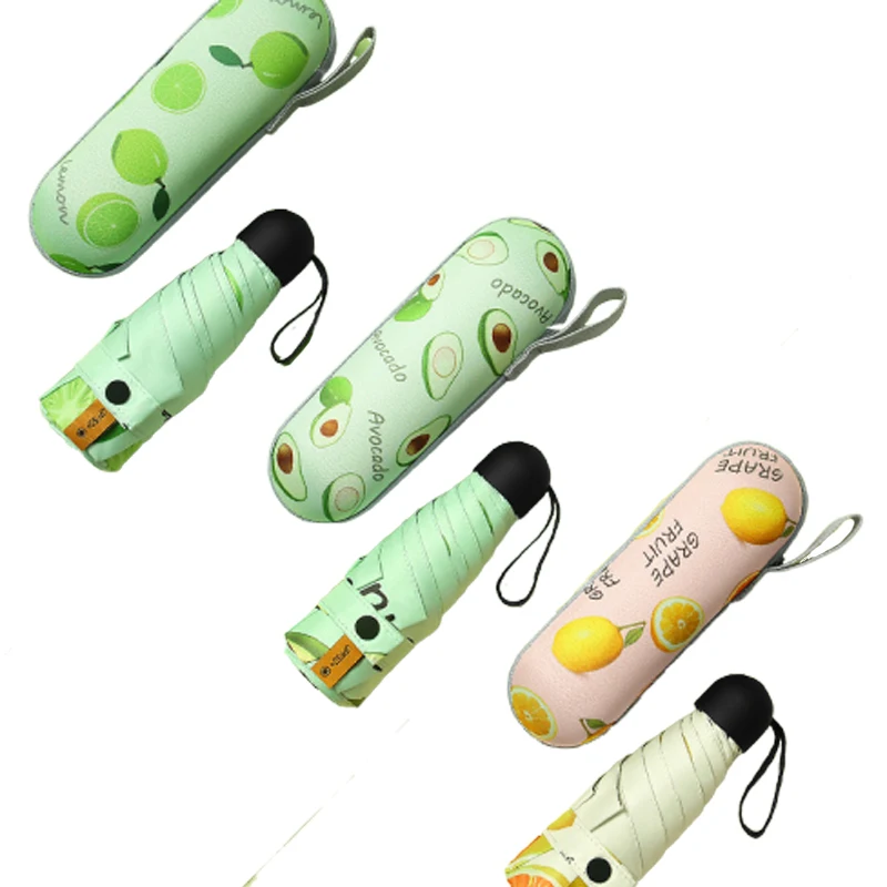 

Женский мини-зонт от солнца, суперанти-УФ-зонт в капсулах, женский зонтик от дождя и дождя, женский портативный дорожный зонтик