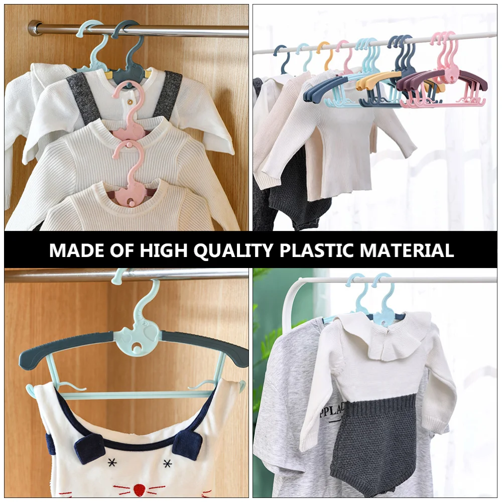 

20pcs Household Baby Costume Hanger Adjustable Non-slip Clothes Drying Rack