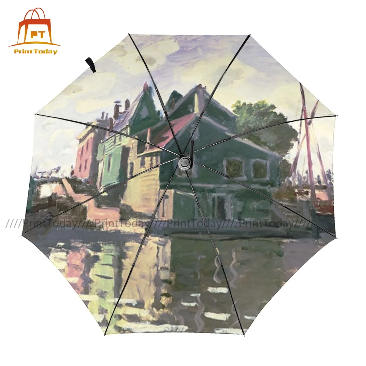 

Monet Umbrella Mini Compact Umbrella Design Travel Windproof Auto Umbrella