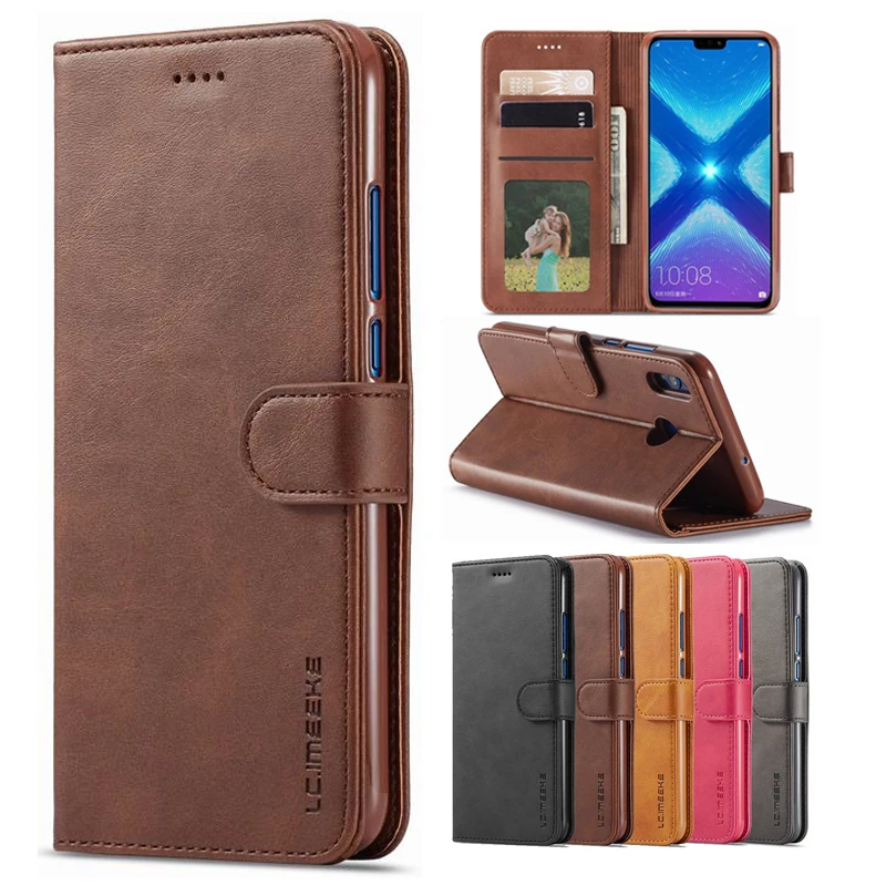 Чехол для Huawei Honor 8X кожаный чехол-кошелек телефона чехол 8 X чехол-книжка Fundas