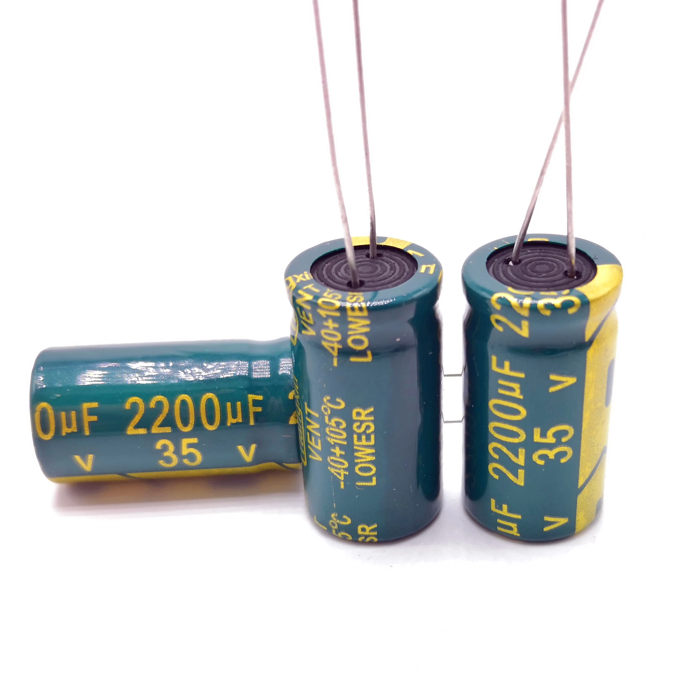 

6pcs/lot H205 Low ESR/Impedance high frequency 35v 2200UF aluminum electrolytic capacitor size 13*25 2200UF35V 20%