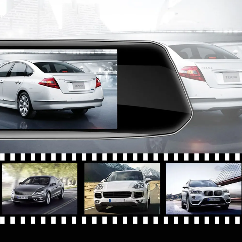 

Touch Screen Car DVR 1080P Rearview Mirror Video 7 Inch Dual Lens Camera Recorder Dash Cam Night Vision Camera Car Recorder