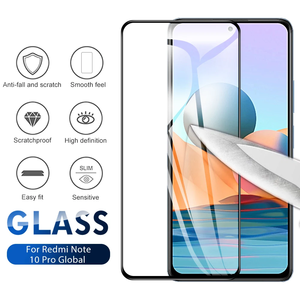 Защитное стекло 9D для Xiaomi Redmi Note 10 8 9 7 Pro 10S 9S Max | Мобильные телефоны и аксессуары