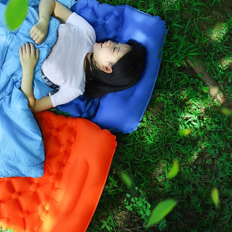 

Outdoor Camping Mat Foot Mattress Portable Tent Sleeping Pad with Pillow TPU Picnic Camping Air Cushion