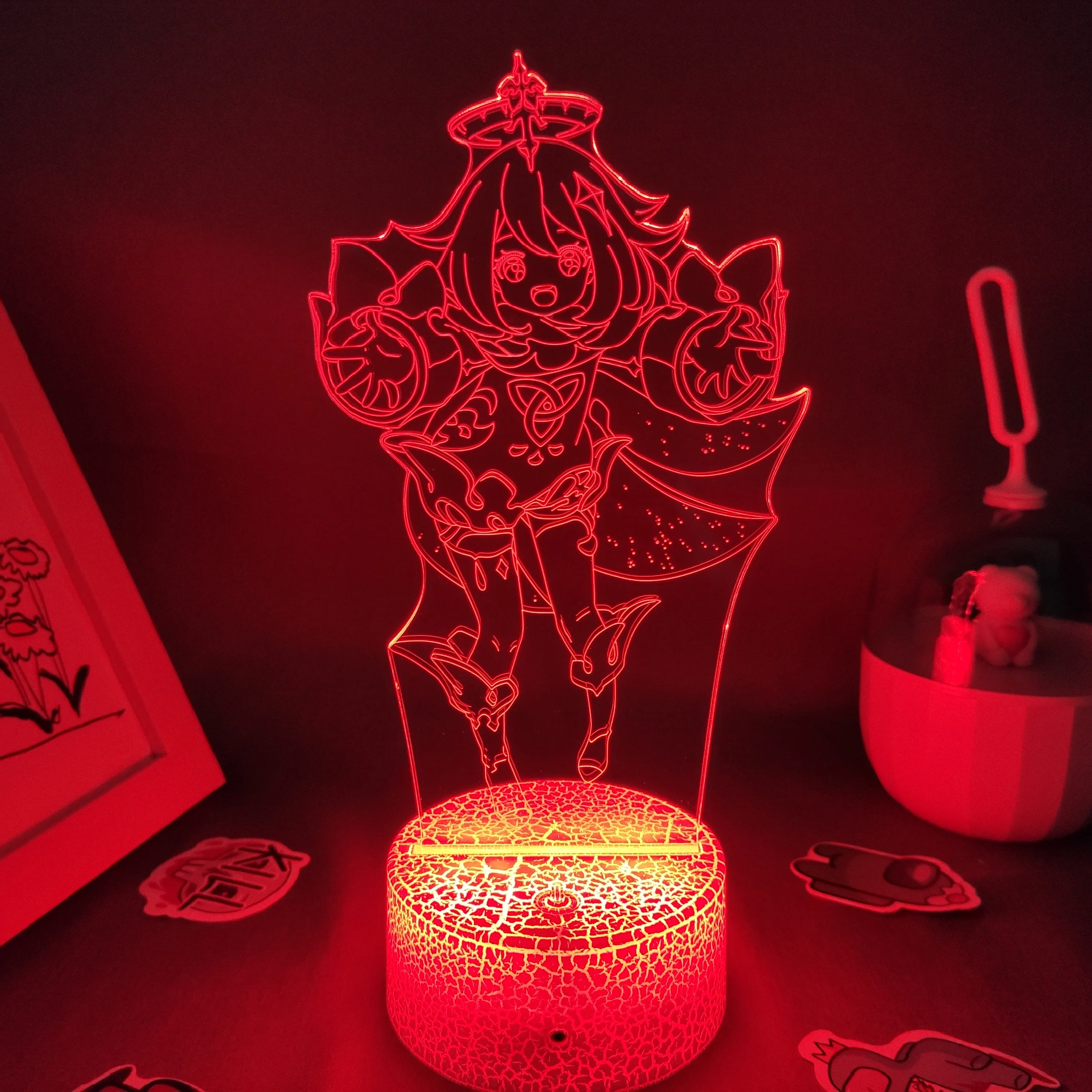 Фигурка ударной игры Genshin 3D USB лампа светодиодные RGB ночные светильники крутой