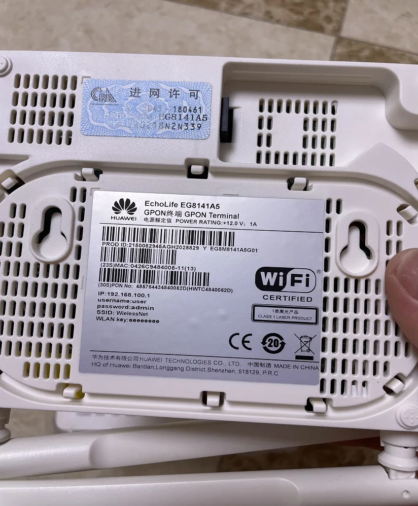 Оптоволоконный кабель GPON ONU ONT OLT EG8141A5 Ftth с 1ge + 3fe wifi usb голосовой тел новым