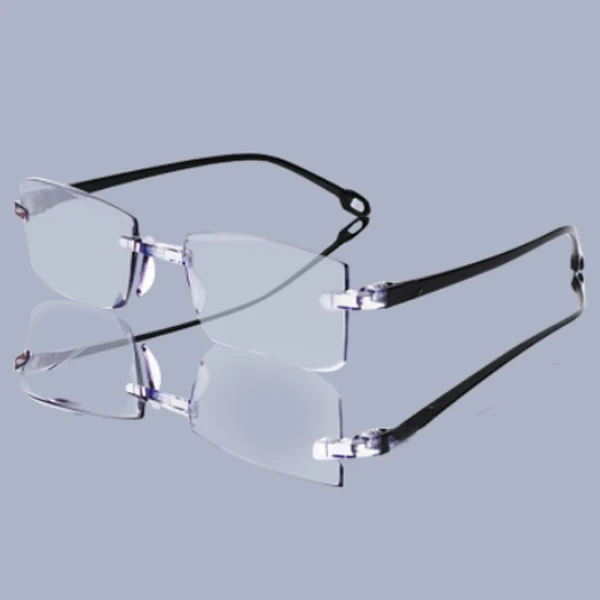 

2020 Bifocal Reading Glasses Reading Glasses Blue Reading Glasses Ladies Frameless Glasses Men Anti-glasses Diopter + 100 - +400
