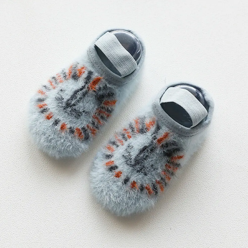 Light Blue Унисекс; замшевые носки из пряжи для маленьких мальчиков и девочек; для новорожденных; сезон осень-зима; теплые меховые Носки с рисунком; аксессуары для носков 0-3Y - Цвет: Light Blue