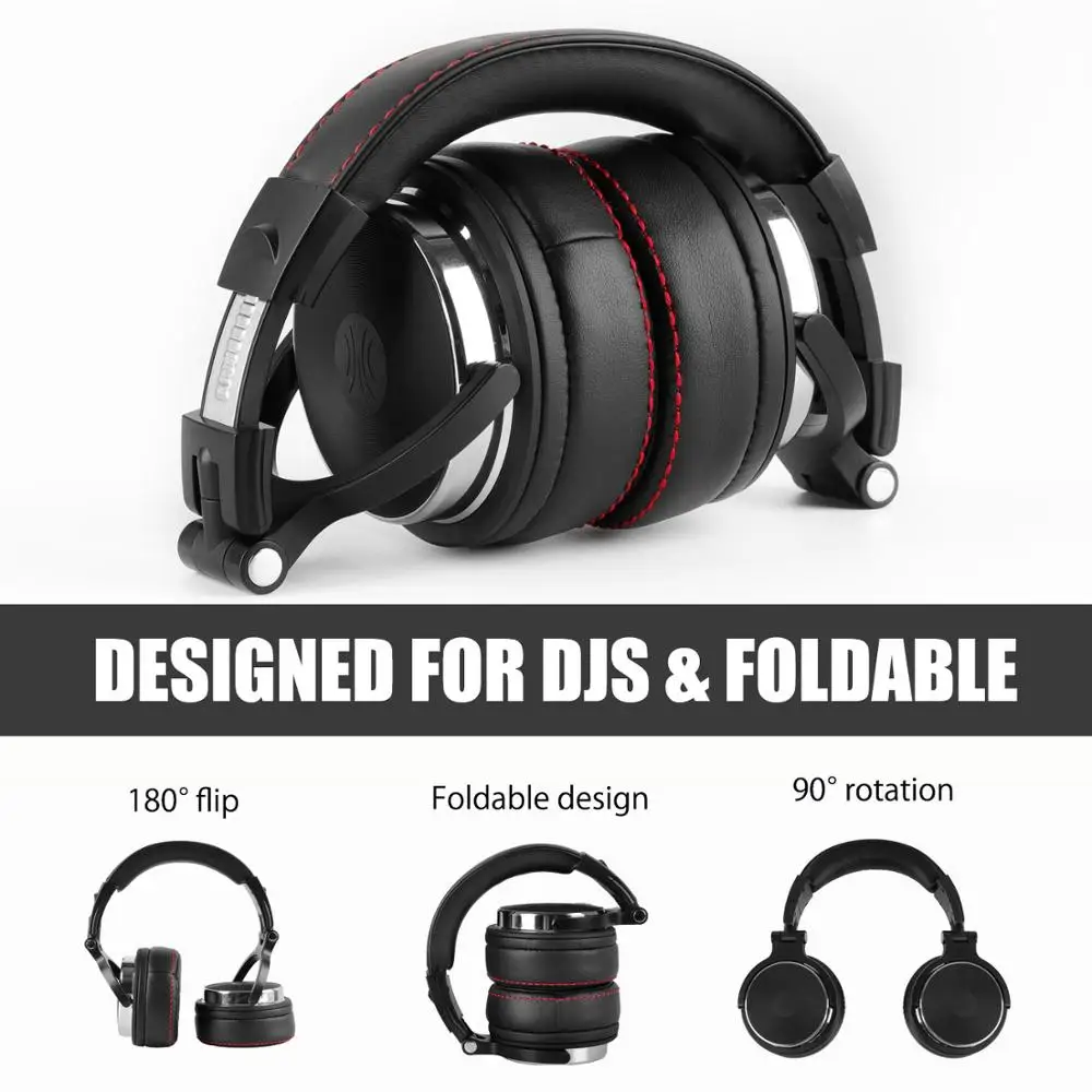 Wired Headset Professional Studio Pro DJ Headphones With Mic Dual-Duty Cable HiFi Monitor Music For Phone PC | Электроника