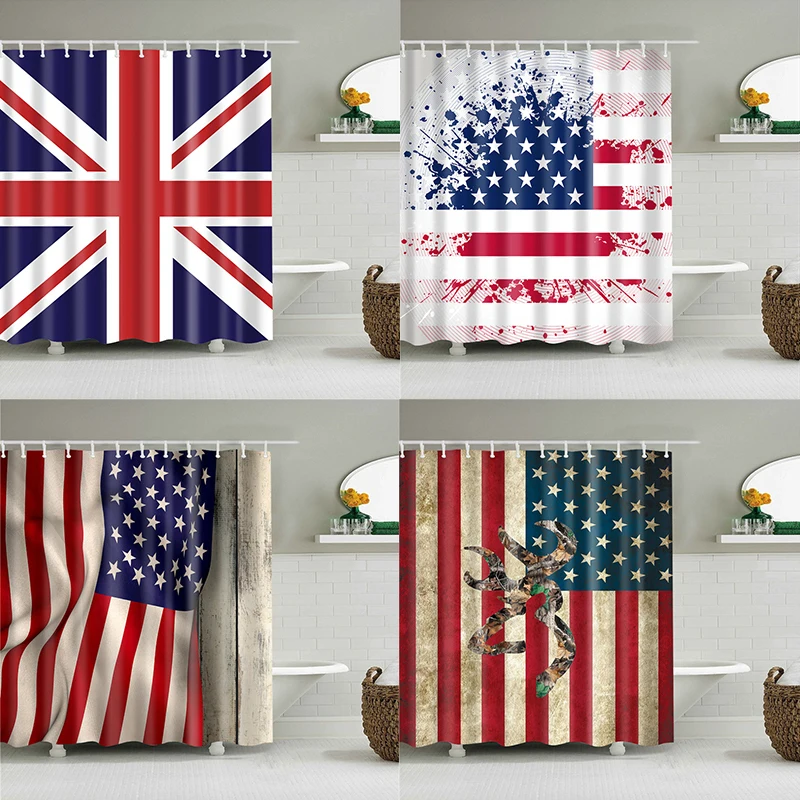 Художественная живопись флаг Бохо домашний декор занавеска для душа