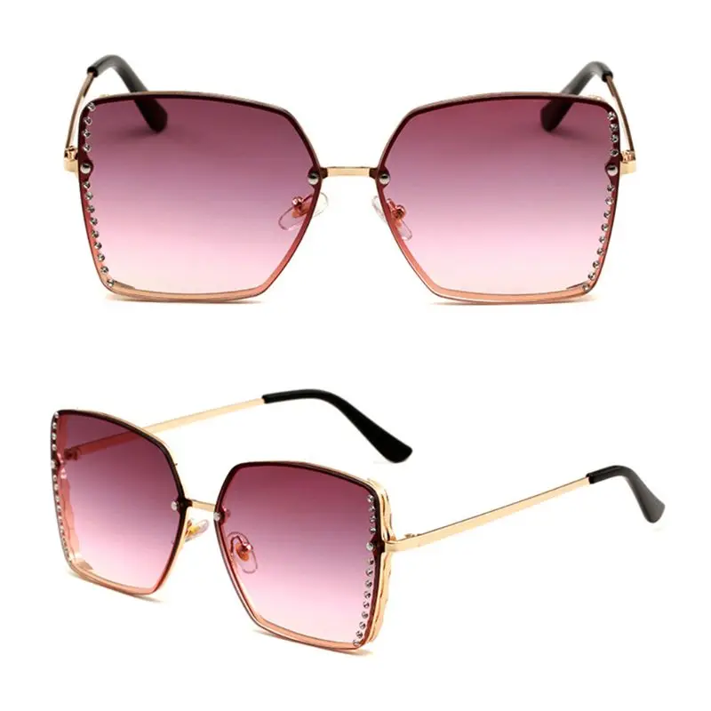 Модные женские солнцезащитные очки бескаркасные очаровательные индивидуальные