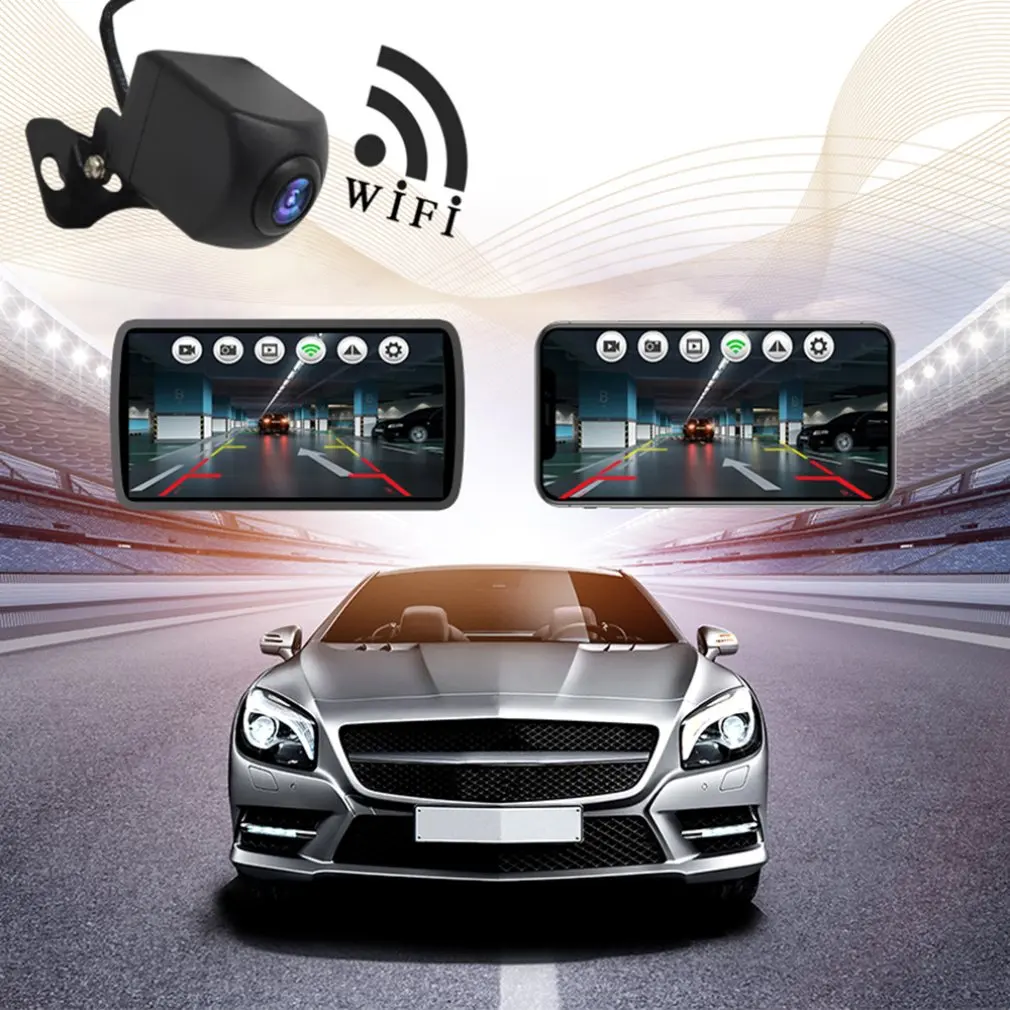 Автомобильная камера заднего вида HD1080P с Wi-Fi камерой монитором парковки ночным