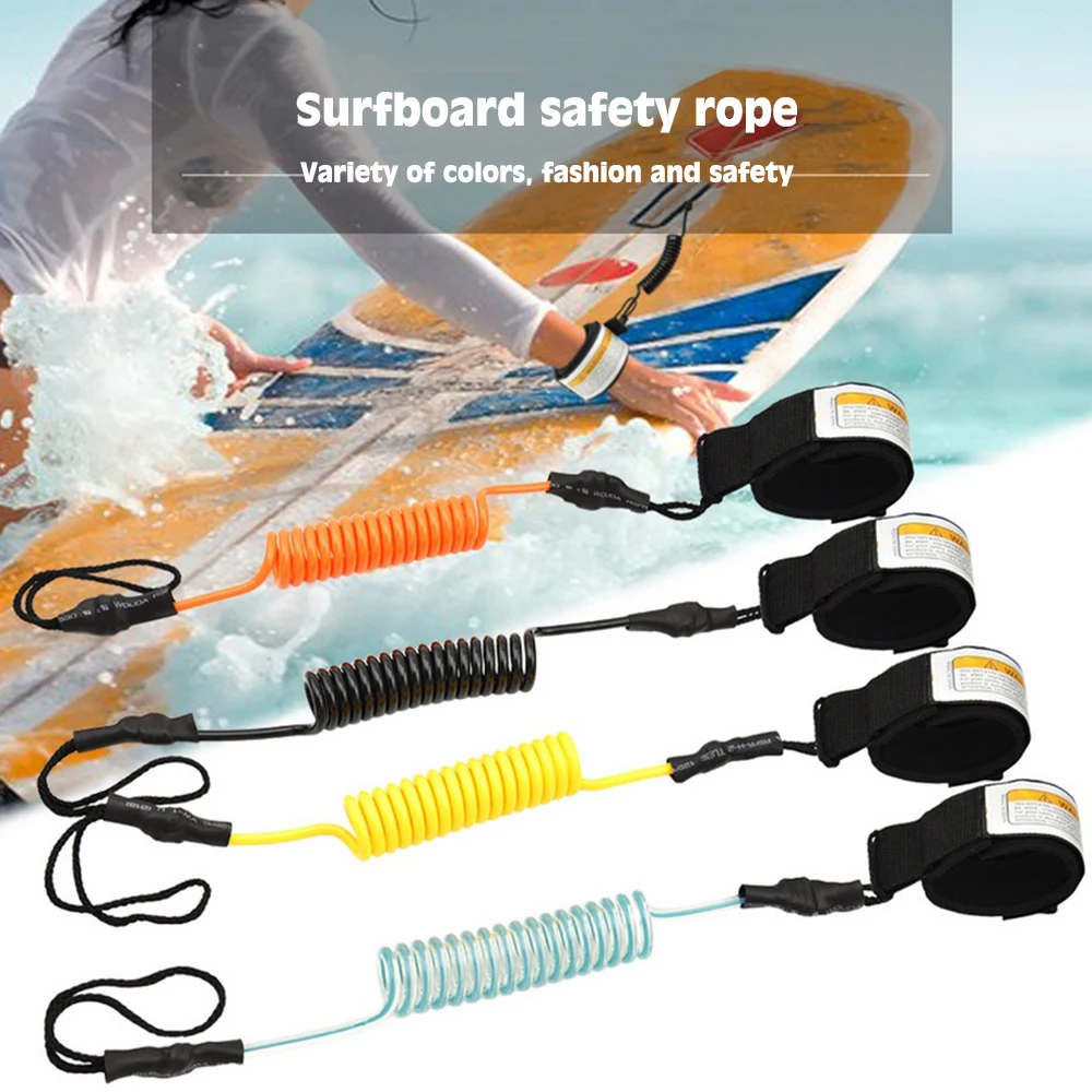

Surf Leash 55.5CM Ankle Leash Surfing Elastic Coiled Stand UP Paddle Board Leg Rope Surfboard Ankle Safety Straps