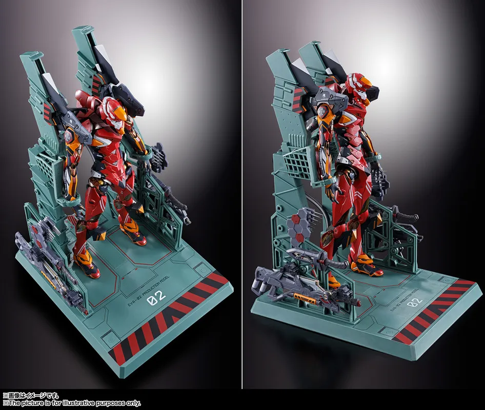 Оригинальная металлическая конструкция BANDAI MB EVA 02 Ver. Аниме Евангелион Сборная