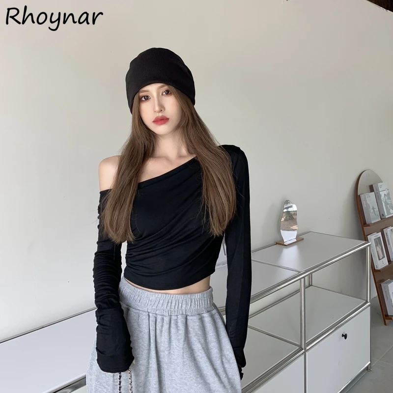 

Футболки женские укороченные женские топы однотонные универсальные повседневные минималистичные сексуальные женские корейские версии по...