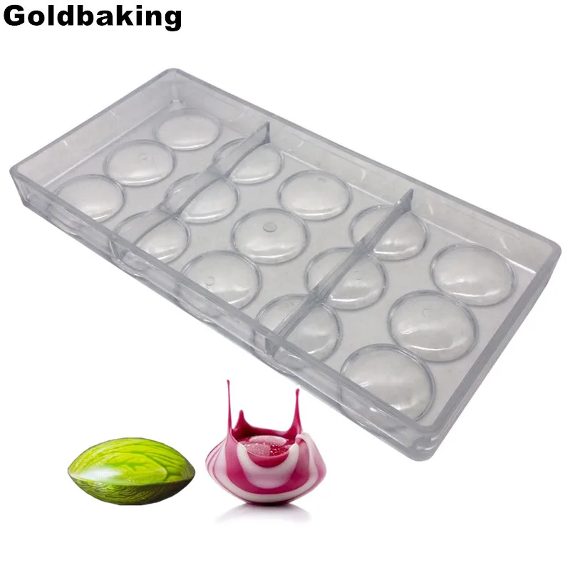 New Design Oblate Chocolate Mold Volcanic Polycarbonate Chocolate Moulds PC Candy Forms