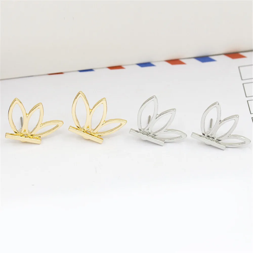 Серьги-гвоздики женские в форме цветка лотоса а193 | Украшения и аксессуары