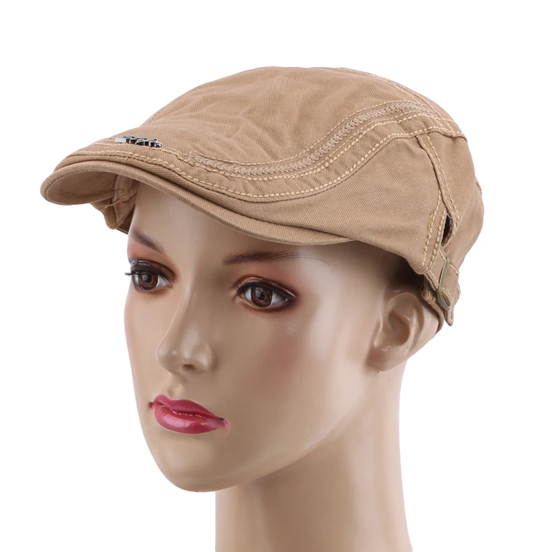 

New Men's Hat Berets Cap Golf Driving Sun Flat Cap Fashion Cotton Berets Caps For Men Casual Peaked Hat Visors Casquette Hats