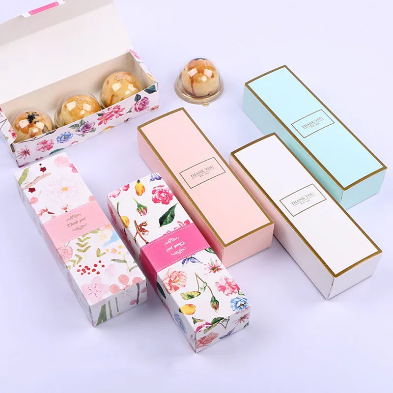

Long Strip Baking Gift Paper Box Snowflake Cake Egg Yolk Biscuit Candy Packaging Box Wedding Birthday Hand Handle Thank You Bag