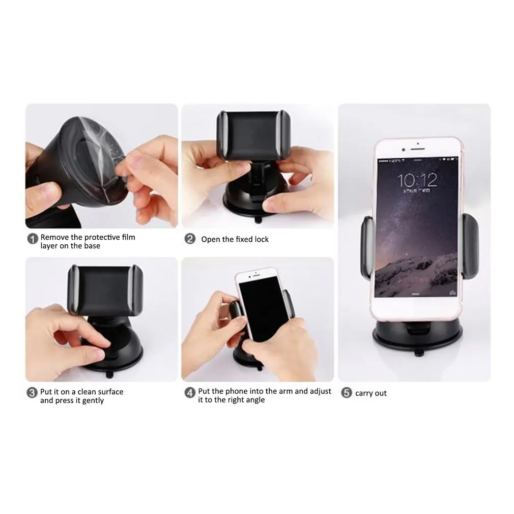 Вращающийся в автомобиль держатель 360 градусов универсальный для лобового