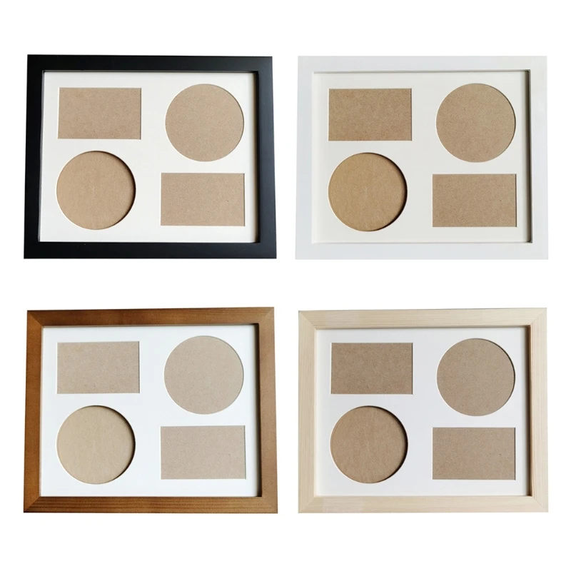 

Newborn Infant Handprint Footprint Wood Picture Frame Photo Ornaments Baby Birthday Keepsake Shower Gift