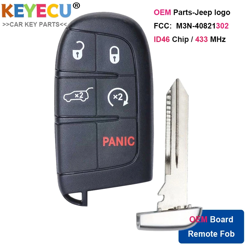 KEYECU OEM умный БЕСКЛЮЧЕВОЙ дистанционный ключ для Jeep Grand Cherokee 2014 2015 2016 2017 2018 Fob 5